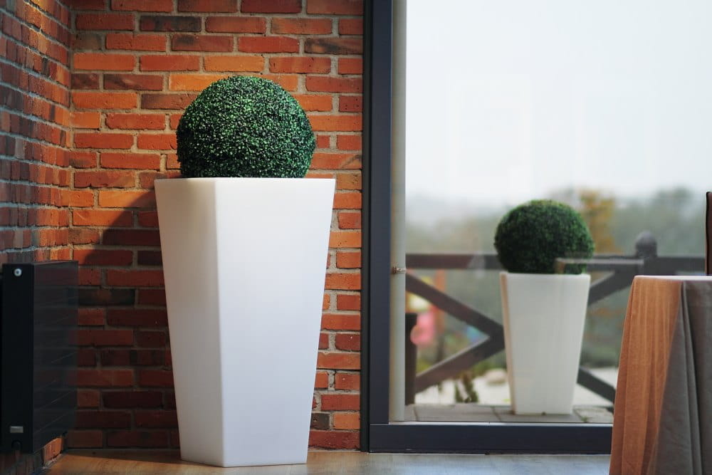 Bloempot - SLIM LINE S - 25x35x70cm - wit