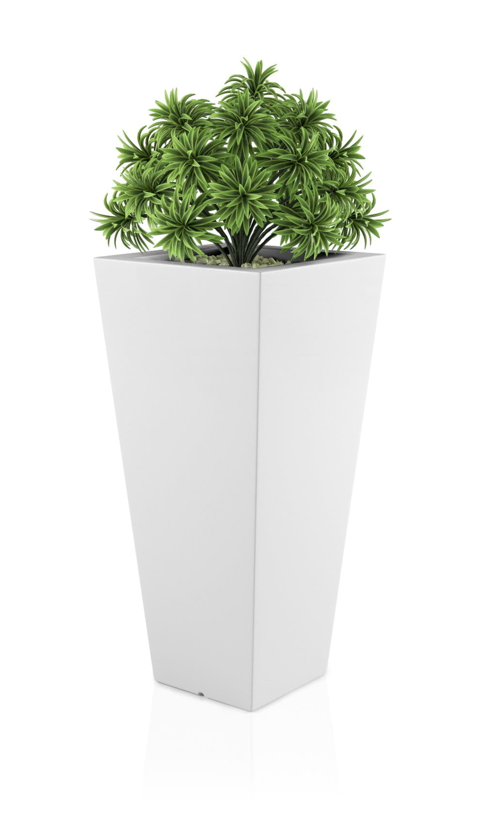 Bloempot - SLIM LINE M - 30x50x110cm - wit