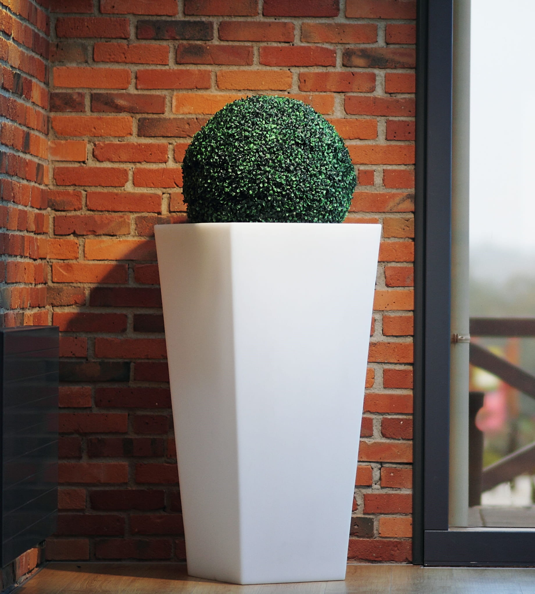 Bloempot - SLIM LINE M - 30x50x110cm - wit