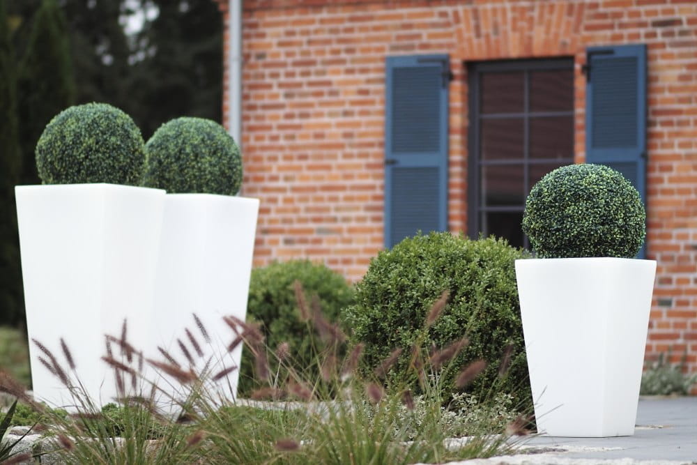 Bloempot - SLIM LINE M - 30x50x110cm - wit