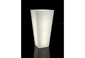 Bloempot - SLIM LINE M - 30x50x110cm - wit - LED