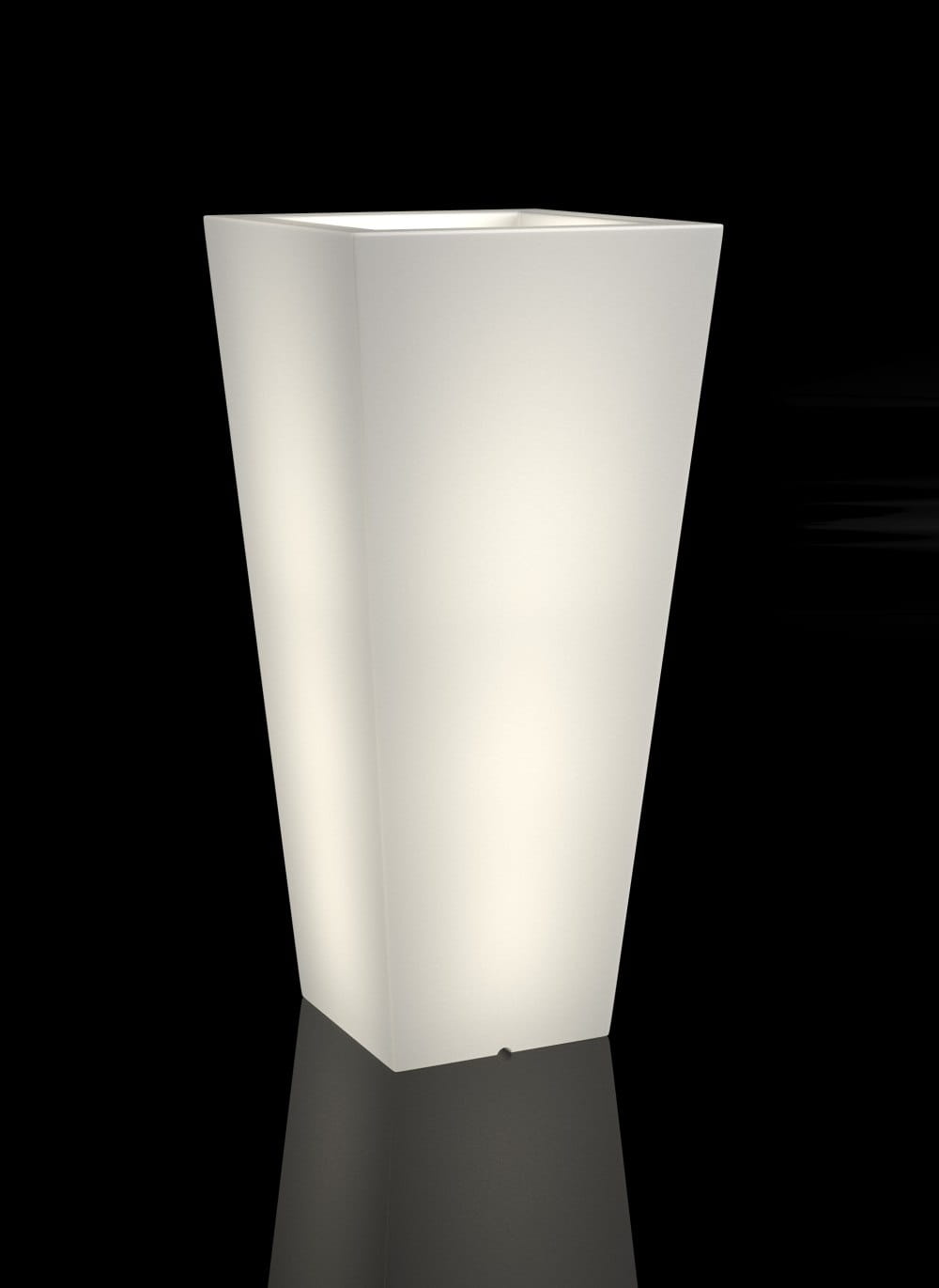 Bloempot - SLIM LINE M - 30x50x110cm - wit - LED