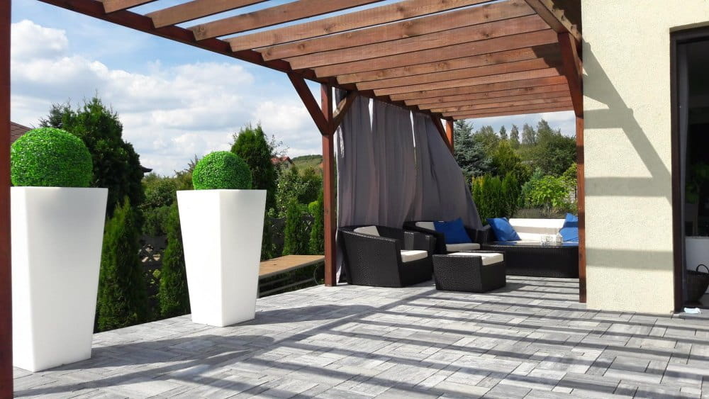 Bloempot - SLIM LINE M - 30x50x110cm - antraciet