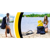 SUP board - opblaasbaar - 320cm - tot 150kg - geel, bruin