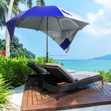 Strandparasol - XXL - 220x135cm - blauw