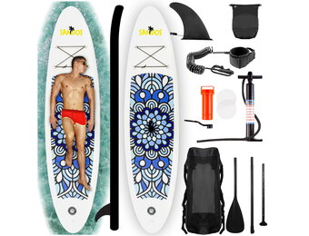 SUP board - opblaasbaar - 305cm - tot 150kg - mandala - blauw