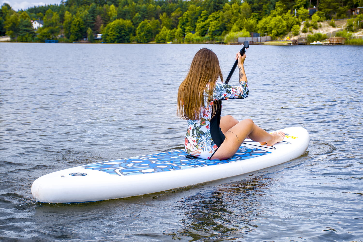 SUP board - opblaasbaar - 305cm - tot 150kg - mandala - blauw