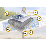 SUP board - opblaasbaar - 305cm - tot 150kg - mandala - blauw