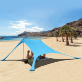 Strandtent TARP - 210x200cm - verstelbaar - blauw - 4 personen