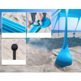 Strandtent TARP - 210x200cm - verstelbaar - blauw - 4 personen