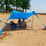 Strandtent TARP - 210x200cm - verstelbaar - blauw - 4 personen