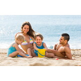 Strandtent TARP - 210x200cm - verstelbaar - blauw - 4 personen