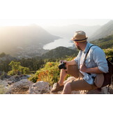 Zwevende wereldbol - magnetisch - LED - 17,5 cm - zwart, blauw