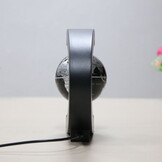 Zwevende wereldbol - magnetisch - LED - 17,5 cm - zwart