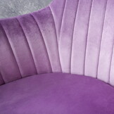 Velvet stoel - 58x59x87cm - roze - met gouden poten