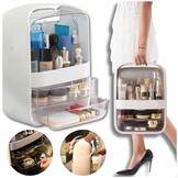 Make up koffer - 36x26x17cm - met lades - wit