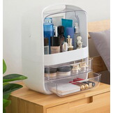 Make up koffer - 36x26x17cm - met lades - wit