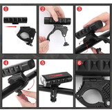 Fietsverlichting - voorlicht en achterlicht - LED - zwart