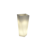 Bloempot VASO - 32x25x72cm - met LED verlichting - wit