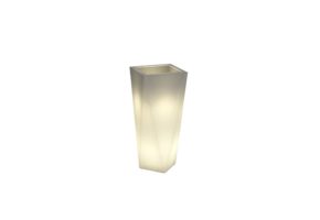 Bloempot VASO - 32x25x72cm - met LED verlichting - wit