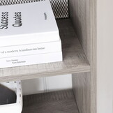 Boekenkast - boekenrek - 80x30x149cm - 5 planken - grijs zwart