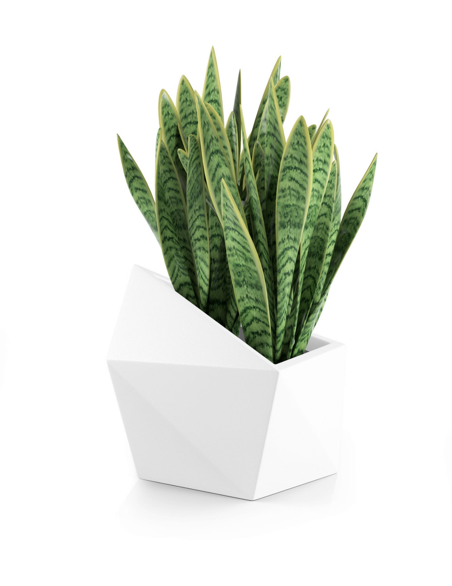 Bloempot ASTRO - 54x34x47,5cm - waterdicht - wit