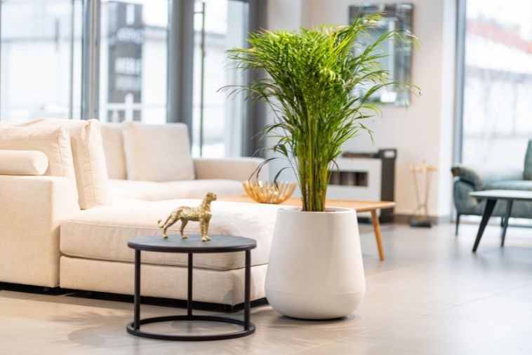 Bloempot LAGO - 47x23x50cm - kunststof - wit