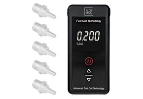 Blaastest alcohol PLATINUM - 5 mondstukken - 0-2‰ - LCD display