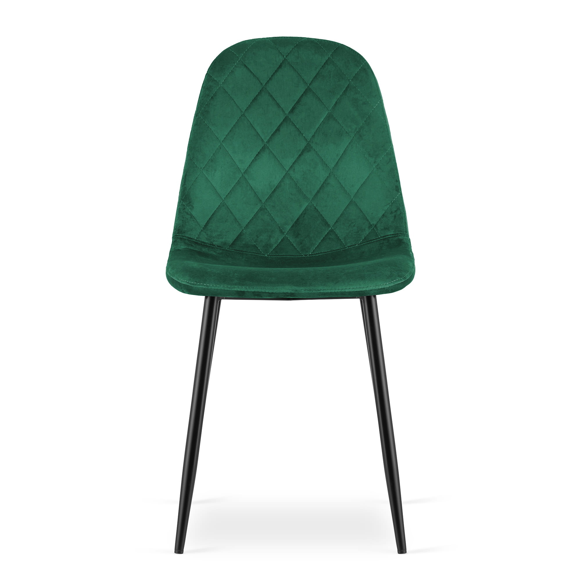 Velvet eetkamerstoel ASTI - set van 4 eetstoelen - donkergroen