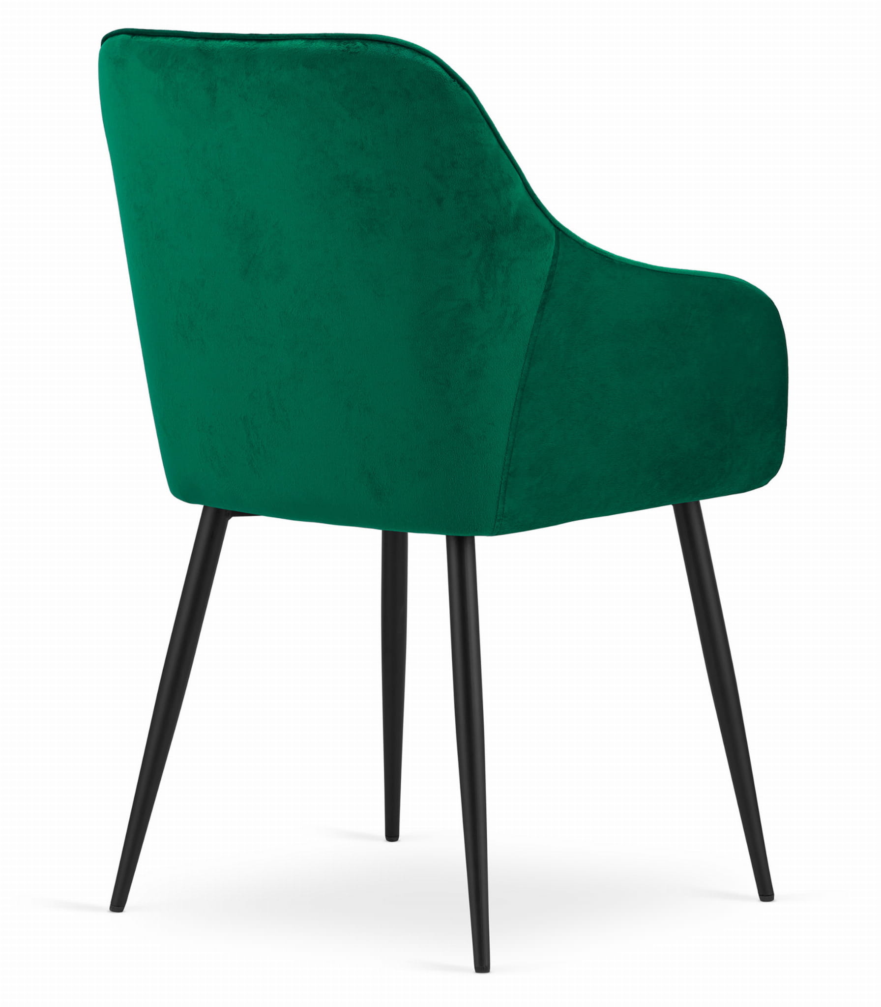 Velvet eetkamerstoel NUGAT - met armleuning - groen - set van 2