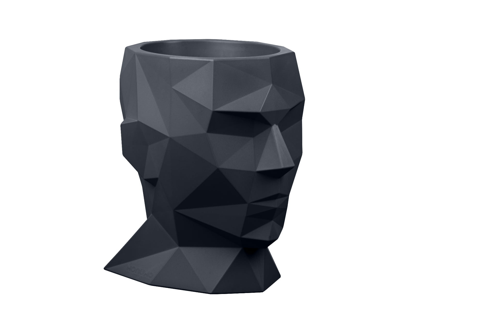 Bloempot - Adonis - 39x25x40cm - polyethyleen - antraciet