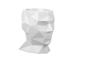 Bloempot ADONIS - 39x25x40cm - polyethyleen - wit