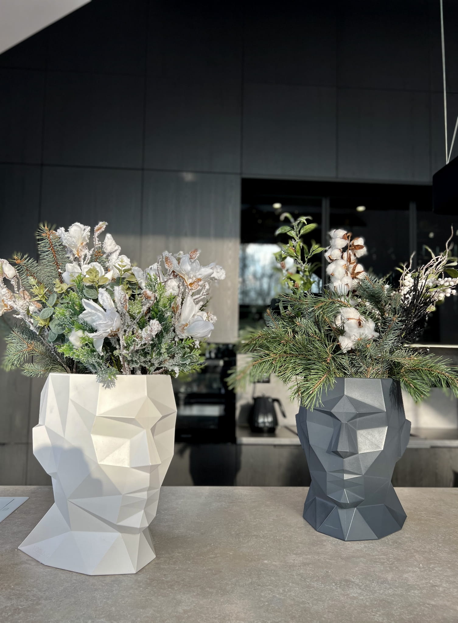 Bloempot ADONIS - 39x25x40cm - polyethyleen - wit