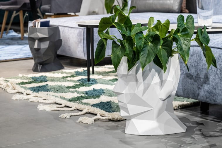 Bloempot ADONIS - 39x25x40cm - polyethyleen - wit