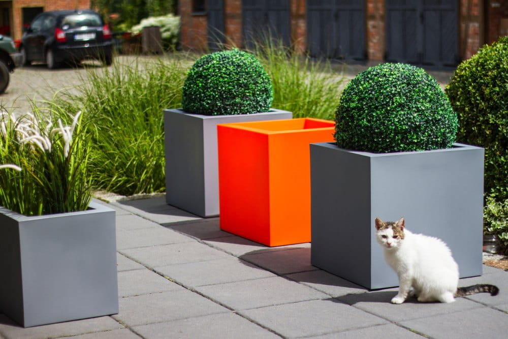 Bloempot PIXEL POT - 50x22x50cm - polyethyleen - wit