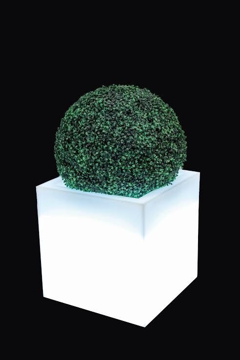Bloempot PIXEL POT - 50x22x50cm - wit - met LED verlichting