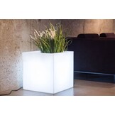 Bloempot PIXEL POT - 50x22x50cm - wit - met LED verlichting