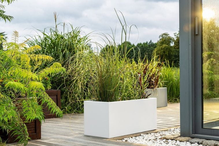 Plantenbak LONG - voor binnen en buiten - 90x40x40cm - wit