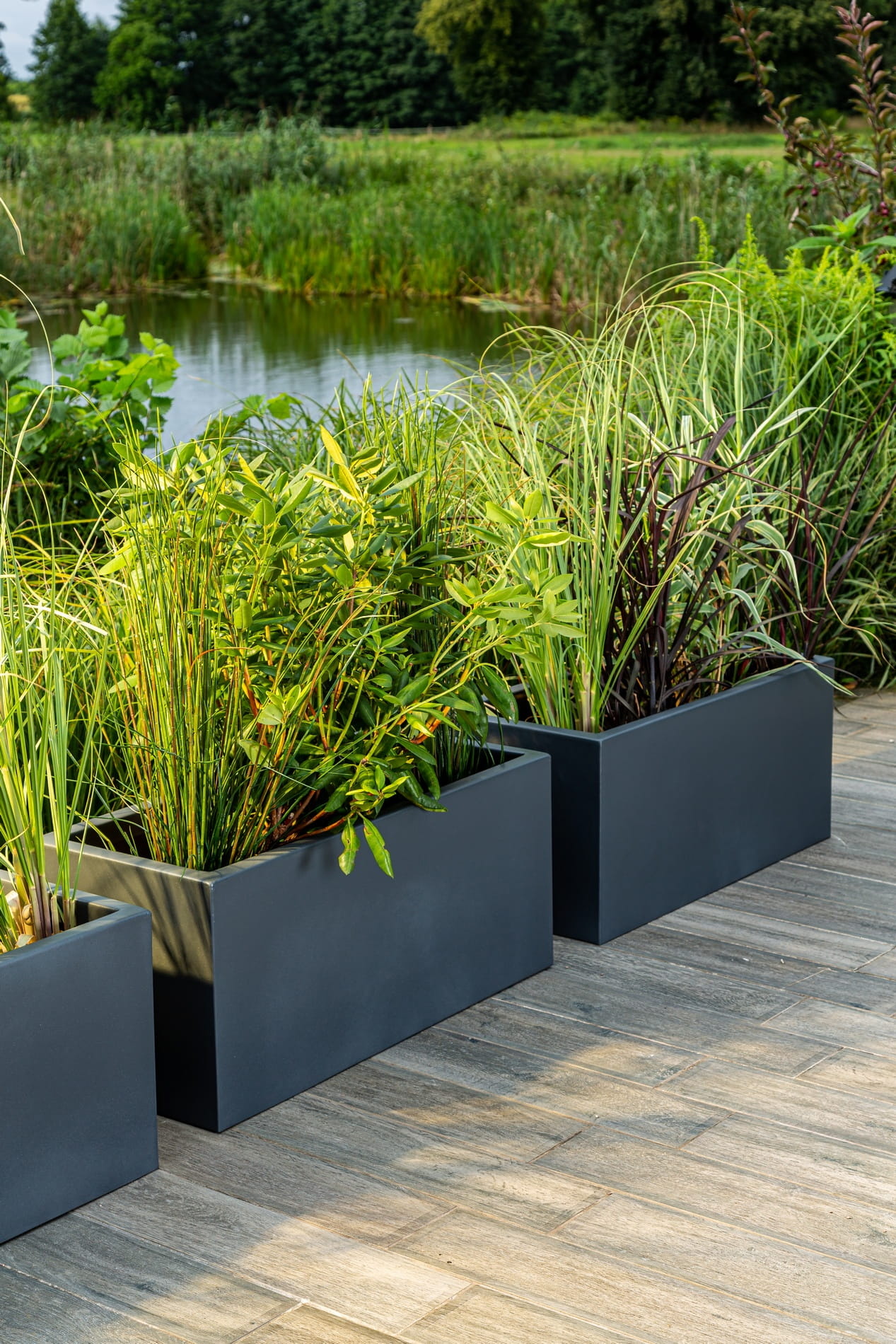 Plantenbak LONG - voor binnen & buiten - 90x40x40cm - antraciet