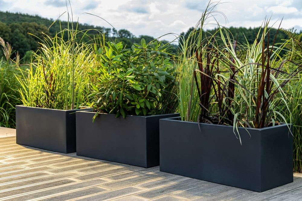 Plantenbak LONG - voor binnen & buiten - 90x40x40cm - antraciet