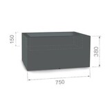 Plantenbak LUNGO - binnen en buiten - 75x35x38cm - antraciet