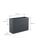 Plantenbak LUNGO GRANDE - 85x35x60cm - antraciet