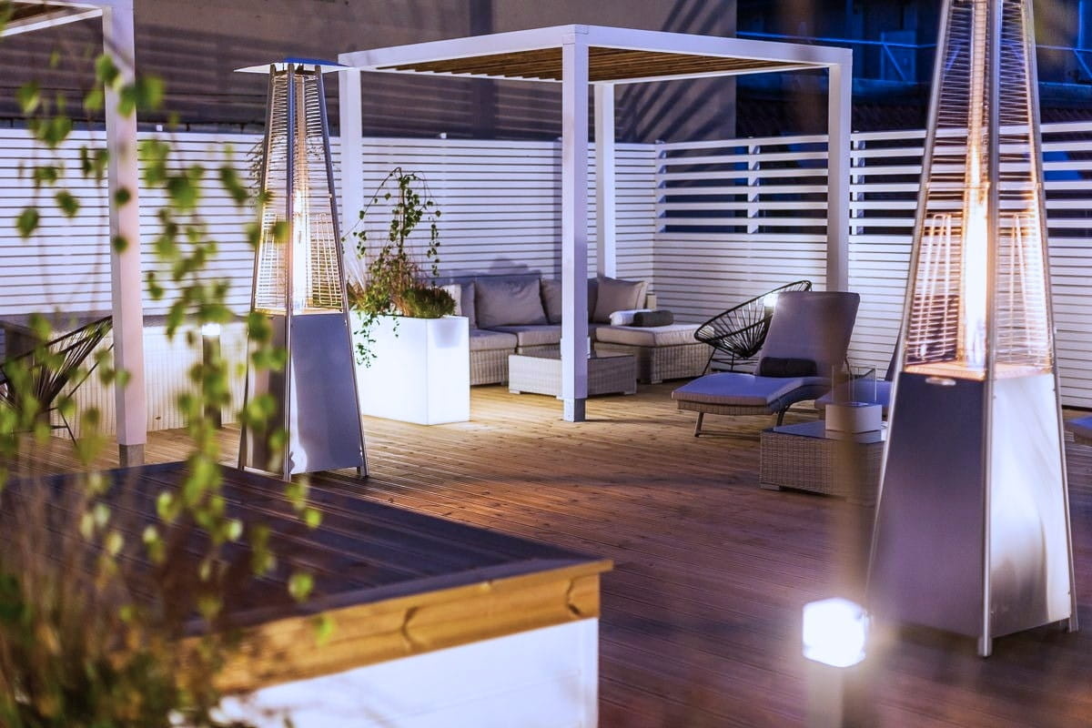 Plantenbak LUNGO GRANDE - 85x35x60cm - wit - met verlichting