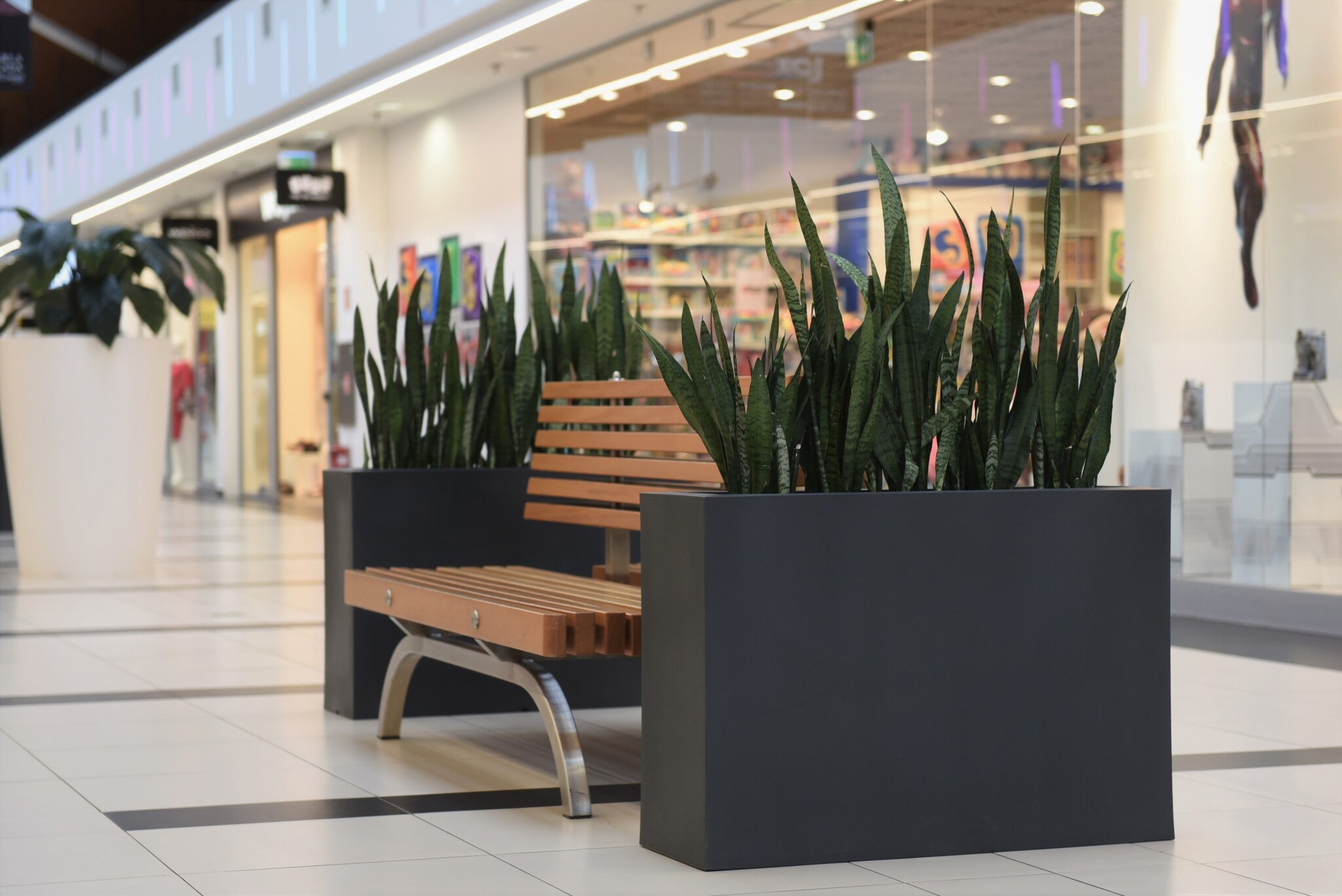 Plantenbak LONGERINO - binnen en buiten - 100x35x70cm - grijs
