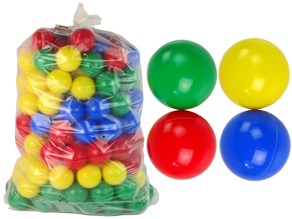 Ballenbak ballen - 200 stuks - rood, groen, geel en blauw