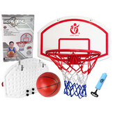 Basketbal net - 62x55x40cm - kunststof - wit, rood en blauw