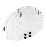 Basketbal net - 62x55x40cm - kunststof - wit, rood en blauw