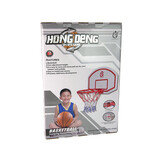 Basketbal net - 62x55x40cm - kunststof - wit, rood en blauw
