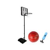 Basketbalpaal - 250 cm - hoogte verstelbaar - zwart, wit