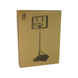 Basketbalpaal - 250 cm - hoogte verstelbaar - zwart, wit